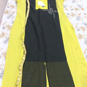 Westside Lemon And Black Kurti