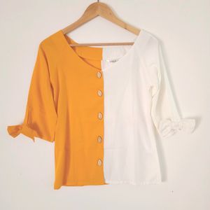 Yellow and white Top (Women)