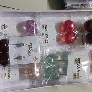 Combo Select Any 2 Chery Earing N 1 Long Earin