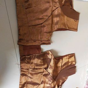 Stictched Brown Color Blouse