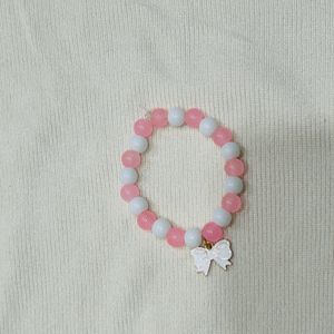 Pink And White Coquette Bracelet