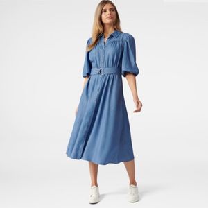 Forever New PIA PETITE PUFFNWTSLEEVE SHIRTDRESS