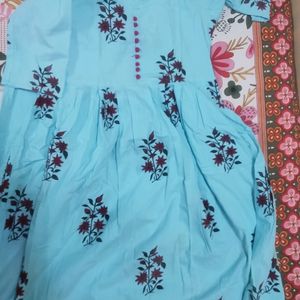 Kurta and Plazo Set Blue Color