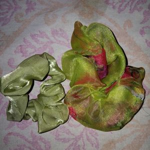 GREEN COLOUR #COMBO #SCRUNCHIE