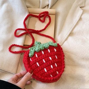 Strawberry Crochet bag M Size