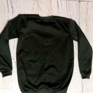 Zara Sweatshirt Olive Green Colour Causal Mens...