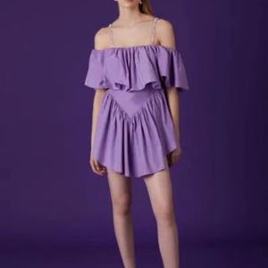 Lilac Flowy Mini Dress