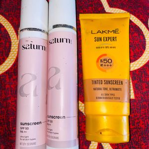 Lakme And Saturn Sunscreens