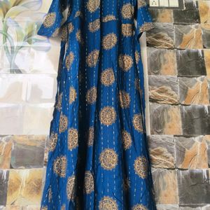 Golden😍Blue Long Kurta