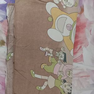 Geometric Pattern and Cartoon Cotton Bedsheet