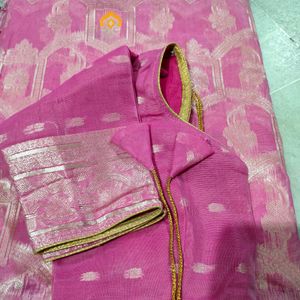 Banarasi Cotton Linen Saree