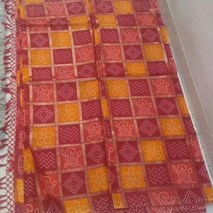 Red Cotton Mix Sadi