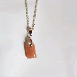 PEACH MOONSTONE (natural stone)dainty pendant