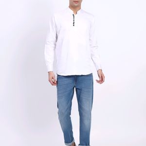 Trendy Short white kurta for boys