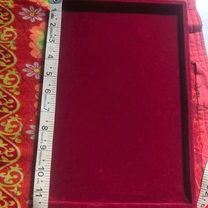 Maroon Velvet Jewellery TRAY