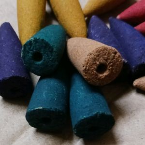 15 Multi-color Backflow Incense Cones