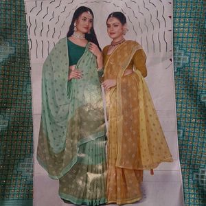 Exclusive Fancy Saree With Blouse Peas