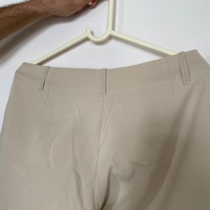 Beige Straight Trouser