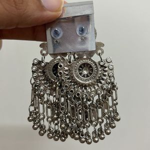 Oxidised Indian Design Dangling Jhumka