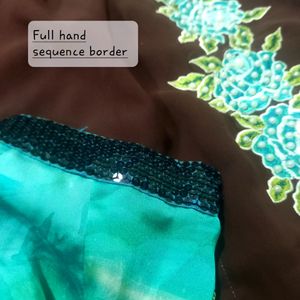 🌟 New Brown And Aqua Green Kurti (XL size)