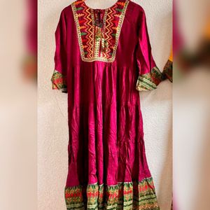 Grape Color Ethnic Gown For 250/-