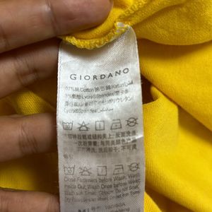 Giordano Yellow polo T Shirt