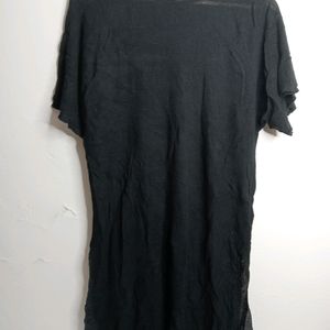 Black Casual Long Top (Girl' s)