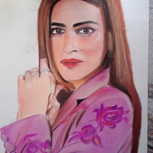 Kriti Sanon Painting Draw Handmade Work