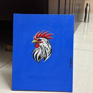 MALE ROOSTER ACRYLIC PAINTING