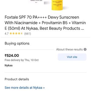 FOXTALE SPF 70 SUNSCREEN ❤️