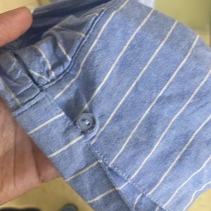 Blue Striped Tie Shirt