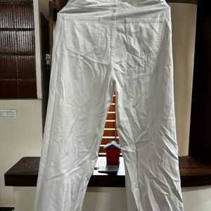 Straight Leg White Jeans