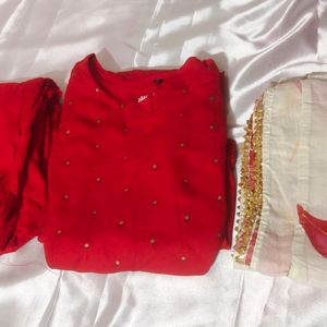 Set Of Women's Kurta ,Pant and Dupatta