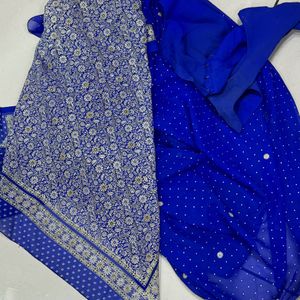 Blue ethnic saree