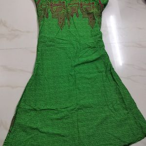 Green Cotton Kurta