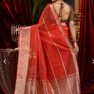 Organza Silk Saree For Festival Dhamaka