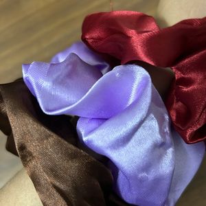 Three Different Colour Scrunchies