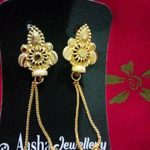 Golden Hanging Earrings