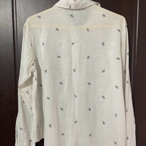 Cotton Linen Button Up Collar Shirt