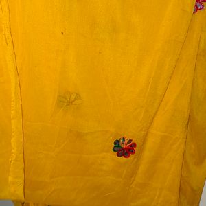 Yellow Mirror Work Dupatta