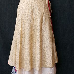 Vintage Jaipuri Silk Saree Wrap Skirt