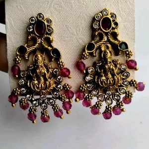 Traditional Rani Pink Earring