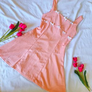 Y2k Cottagecore Peach Dress