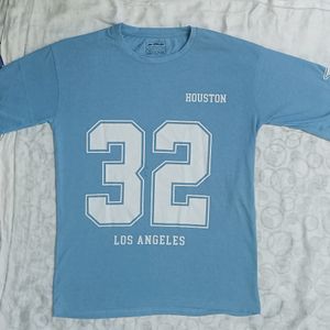 BLUE OVERSIZED TEE NUMBER "32"NEW