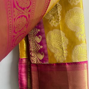 Beautiful Kanchi Pattu Gold Saree