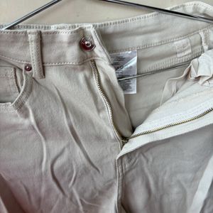 High Waist Mom Jeans - Beige (Ladies)