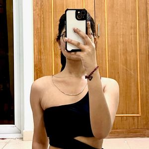 Black One Shoulder Top