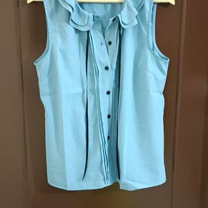 Baby Blue Ruffled Top