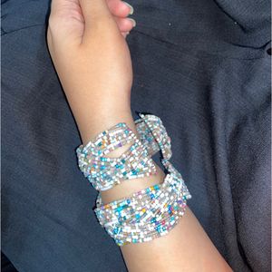 Boho Beaded Bracelet - Light Coloured