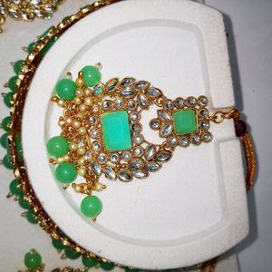 Light Green Colour Jeweller Set